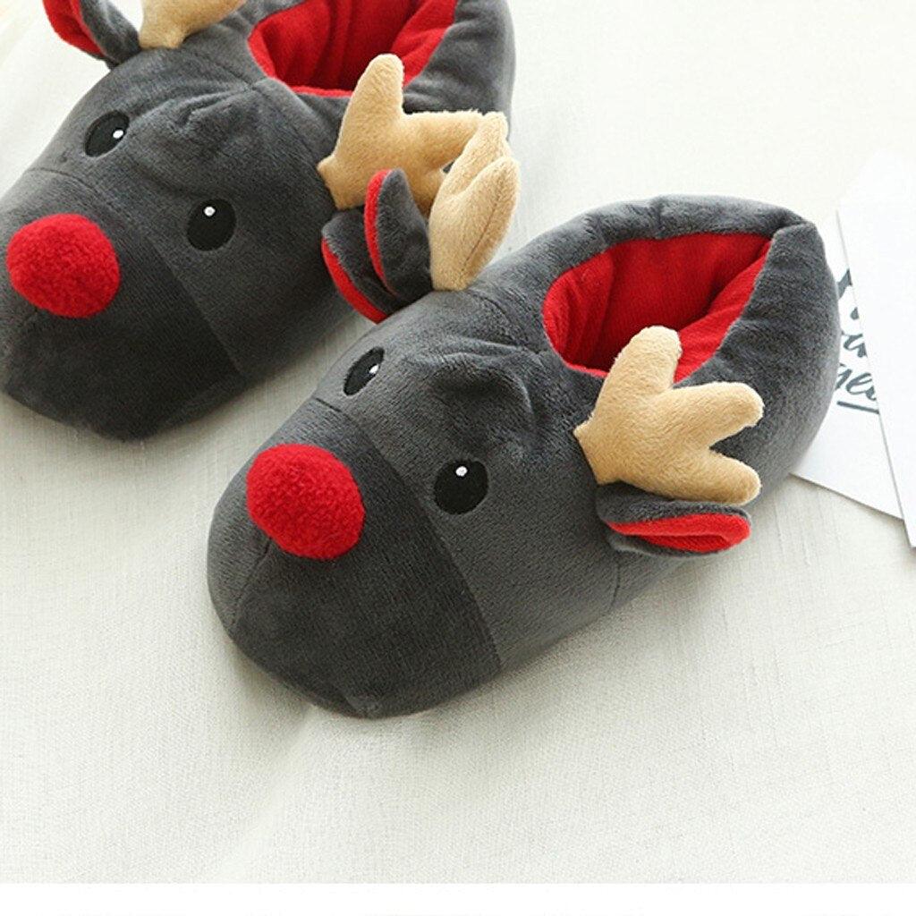 Fashion Women Warm Slippers Autumn Winter Soft Plush Christmas Deer Cotton Slippers Home Indoor Cute Slippers Warm Home Slippers Woman'S Plush Cotton Shoes Comfy Slipper For Girls Indoor Outdoor Soft Bottom Non-Slip Floor Shoes