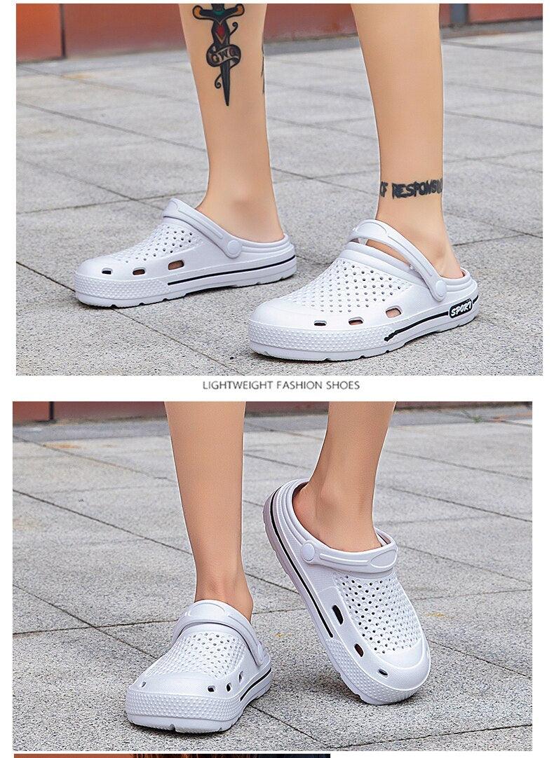 Fashion Womens Mens Garden Shoes Sandal Summer Hole Rubber Clogs Slippers High Quality Garden Sandals Women's Arch Support Clogs Garden Shoes Slip-on Outdoor Beach Slippers