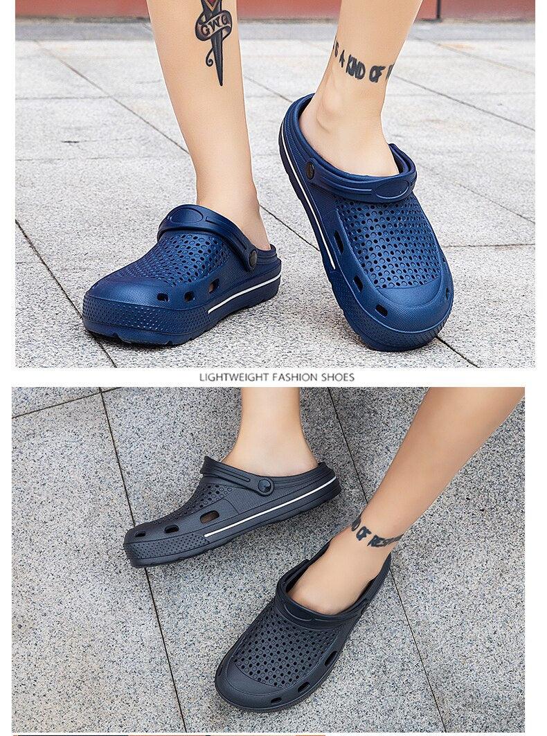 Fashion Womens Mens Garden Shoes Sandal Summer Hole Rubber Clogs Slippers High Quality Garden Sandals Women's Arch Support Clogs Garden Shoes Slip-on Outdoor Beach Slippers