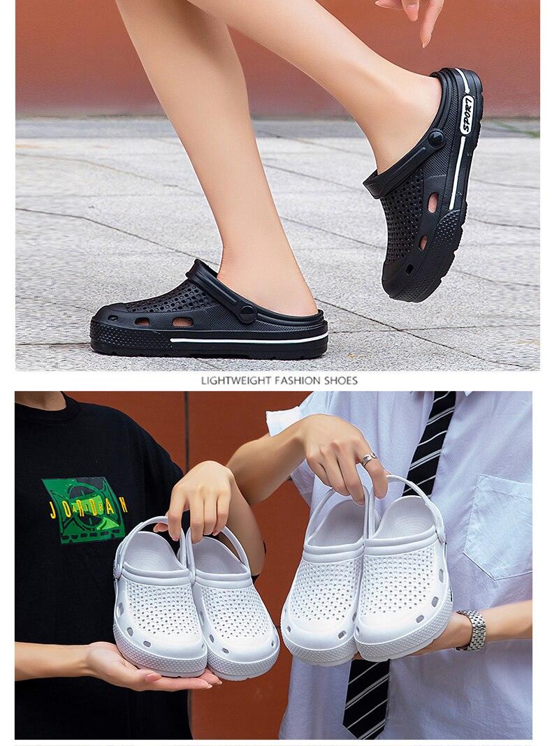 Fashion Womens Mens Garden Shoes Sandal Summer Hole Rubber Clogs Slippers High Quality Garden Sandals Women's Arch Support Clogs Garden Shoes Slip-on Outdoor Beach Slippers