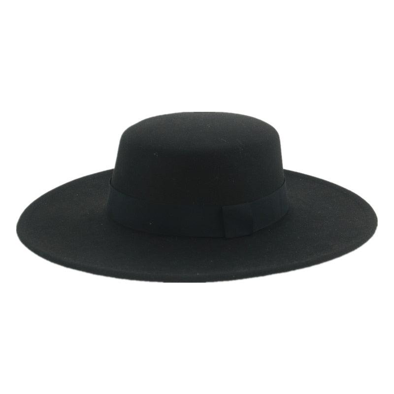 Fashionable Fedora Hats Women New Wide Brim Dress Caps  Women's Fedora Hats Elegant Wide Brim Fedora Hat  Wedding Men Hat Warm Retro Style Belt 56-58cm