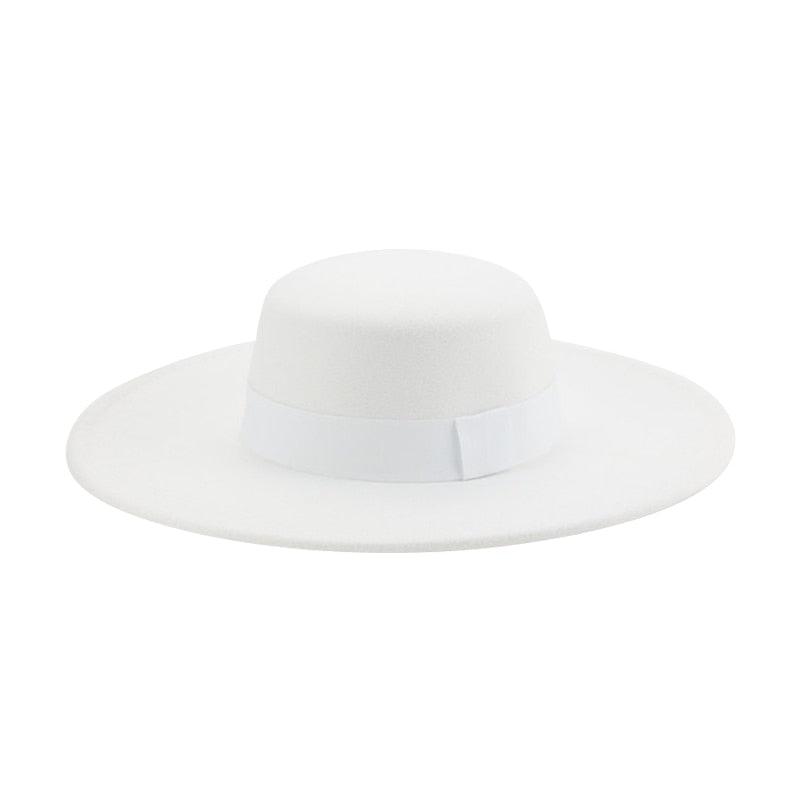 Fashionable Fedora Hats Women New Wide Brim Dress Caps  Women's Fedora Hats Elegant Wide Brim Fedora Hat  Wedding Men Hat Warm Retro Style Belt 56-58cm