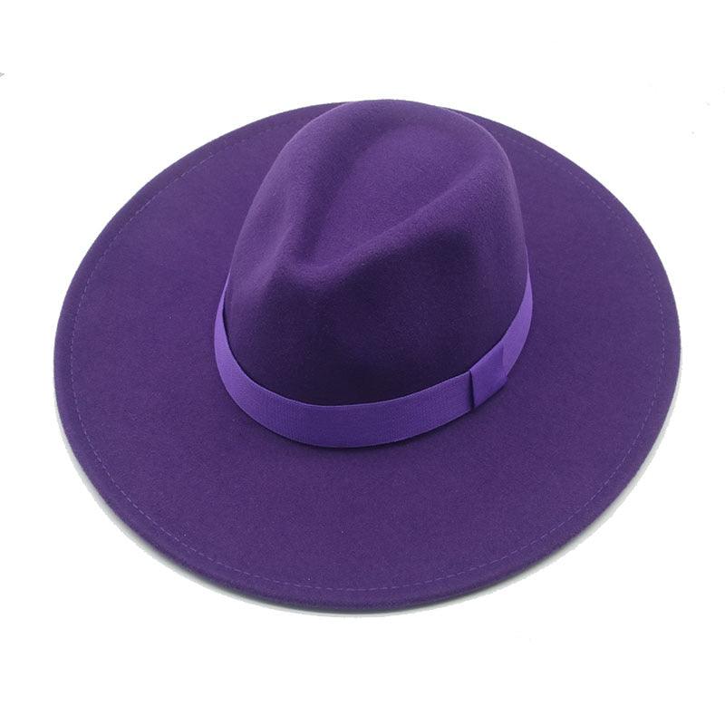 Fashionable Fedora Hats Women New Wide Brim Dress Caps  Women's Fedora Hats Elegant Wide Brim Fedora Hat  Wedding Men Hat Warm Retro Style Belt 56-58cm