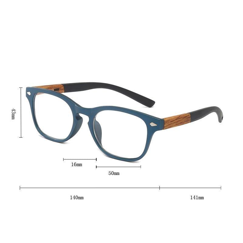 Fashionable Lightweight Frames Sunglasses Design Stylish Wood Grain Reading Glasses For Women Men Fashion Presbyopia Eye Glasses Male Diopter Modern Eyewear