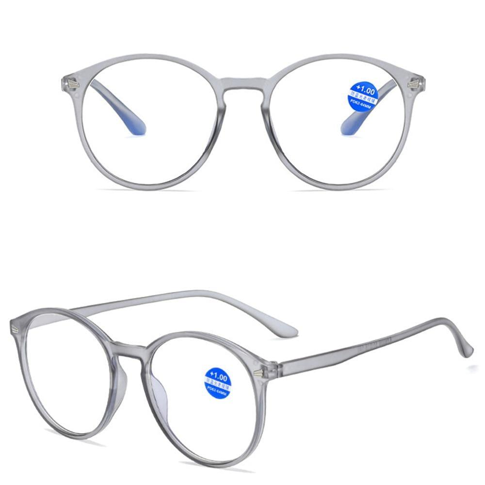 Fashionable Women And Men Round Reading Glasses Fashion Ultra Light Anti Blue Light Eyeglasses Unisex Stylish Eyeglasses Glasses Clear Lens Diopters +1+1.5+2+2.5+3+3.5+4