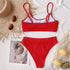 Female High Waist Swimsuit Bikini Sports Swimsuits For Women Two Piece Crop Top Bikini Set High Waist High Cut Bathing Suits Women Swimwear Two-piece Bikini Set Bathing Suit Swimwear