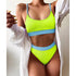 Female High Waist Swimsuit Bikini Sports Swimsuits For Women Two Piece Crop Top Bikini Set High Waist High Cut Bathing Suits Women Swimwear Two-piece Bikini Set Bathing Suit Swimwear