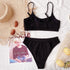 Female High Waist Swimsuit Bikini Sports Swimsuits For Women Two Piece Crop Top Bikini Set High Waist High Cut Bathing Suits Women Swimwear Two-piece Bikini Set Bathing Suit Swimwear