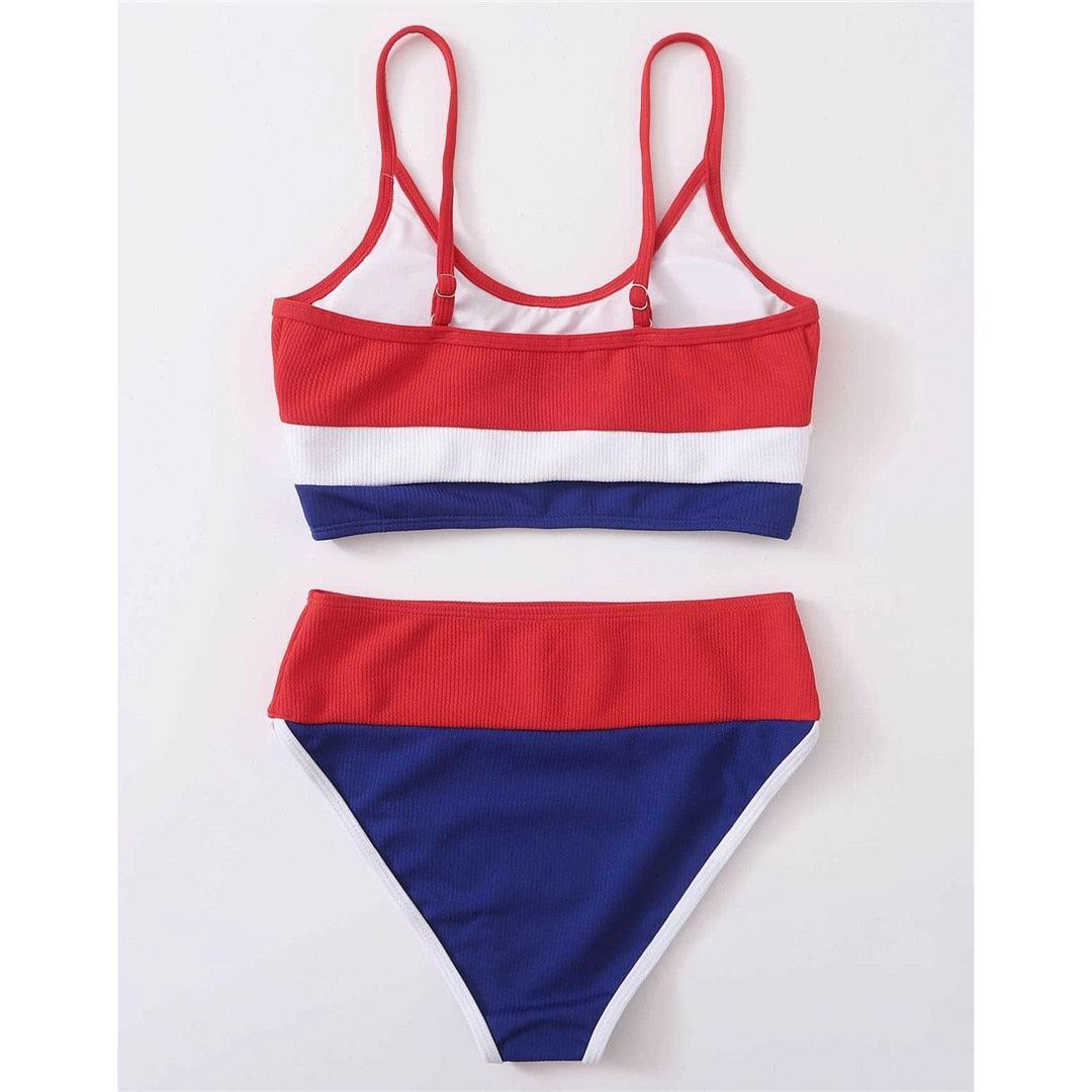 Female Swimsuit High Waist Bikini Women High Waist Bikini Set Two Piece Swimsuits Bikini Top With Bottoms Bathing Suits For Teens Girls Women Swimwear Two-pieces Bikini Set Sport Bathing Suit Swim Lady