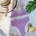 Female Swimsuit High Waist Bikini Women High Waist Swimsuits Triangle Bathing Suit V Neck Two Piece Bikini Sets Women Swimwear Two-pieces Bikini Set Ribbed Bather Bathing Suit Swim