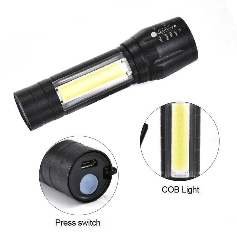 Flashlights Rechargeable USB Portable Super Bright Waterproof Zoomable Portable LED Focus Flashlight Mini Torch Tactical Flash Light Torch Light Camping Hiking - STEVVEX Lamp - 200, Flashlight, Gadget, Headlamp, Headlight, lamp, LED Light, Rechargeable Flashlight, Rechargeable Headlamp, Rechargeable Headlight, Rechargeable Headtorch, Rechargeable Torchlight, Zoomable Headlamp, Zoomable Headlight, Zoomable Torchlight - Stevvex.com