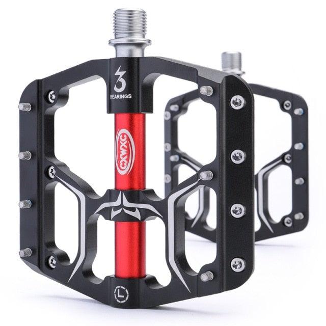 Flat Bike Pedals Road 3 Sealed Bearings Bicycle Pedals Mountain Bike Pedals Wide Platform Accessories Mountain Bike Pedals Aluminum Bicycle Flat Platform Pedals Lightweight Non-Slip Sealed Bearing For Road Mountain