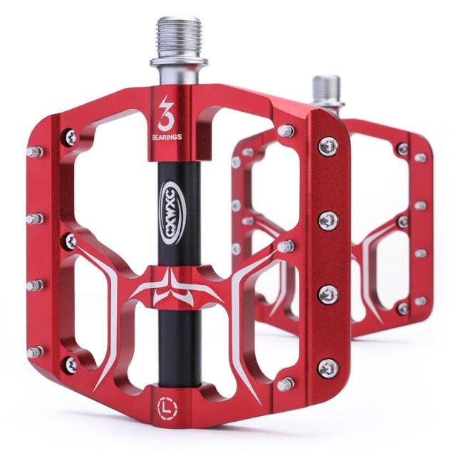 Flat Bike Pedals Road 3 Sealed Bearings Bicycle Pedals Mountain Bike Pedals Wide Platform Accessories Mountain Bike Pedals Aluminum Bicycle Flat Platform Pedals Lightweight Non-Slip Sealed Bearing For Road Mountain