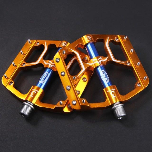 Flat Bike Pedals Road 3 Sealed Bearings Bicycle Pedals Mountain Bike Pedals Wide Platform Accessories Mountain Bike Pedals Pedals Bicycle Flat Pedals Aluminum Sealed Bearing Lightweight Platform For Road Mountain