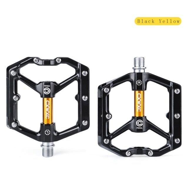 Flat Bike Pedals Road 3 Sealed Bearings Bicycle Pedals Mountain Bike Pedals Wide Platform Accessories Mountain Bike Pedals Pedals Bicycle Flat Pedals Aluminum Sealed Bearing Lightweight Platform For Road Mountain