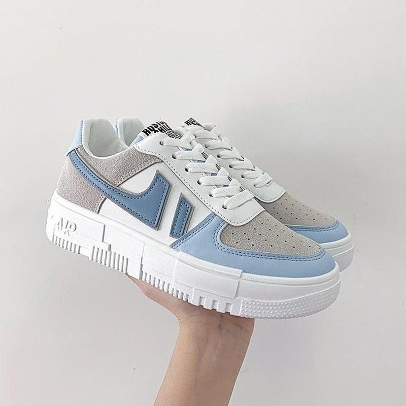 Flats Women's Sneakers  Casual Breathable Female Lace Up Woman Comfort Walking Shoes White Women Breathable Sneakers Casual Sports Flat Low Top Sneaker Lace-up Classic Design