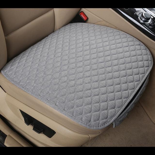 Flax Car Seat Cover Front Rear Linen Fabric Cushion Breathable Protector Mat Pad Universal Auto Interior Styling Truck  Car Seat Cushion Breathable Comfort Universal for Most Vehicles Automotive Interior Seat Protector Without Binding Pad Linen Mat Car In