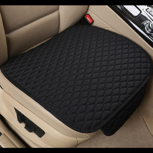 Flax Car Seat Cover Front Rear Linen Fabric Cushion Breathable Protector Mat Pad Universal Auto Interior Styling Truck  Car Seat Cushion Breathable Comfort Universal for Most Vehicles Automotive Interior Seat Protector Without Binding Pad Linen Mat Car In