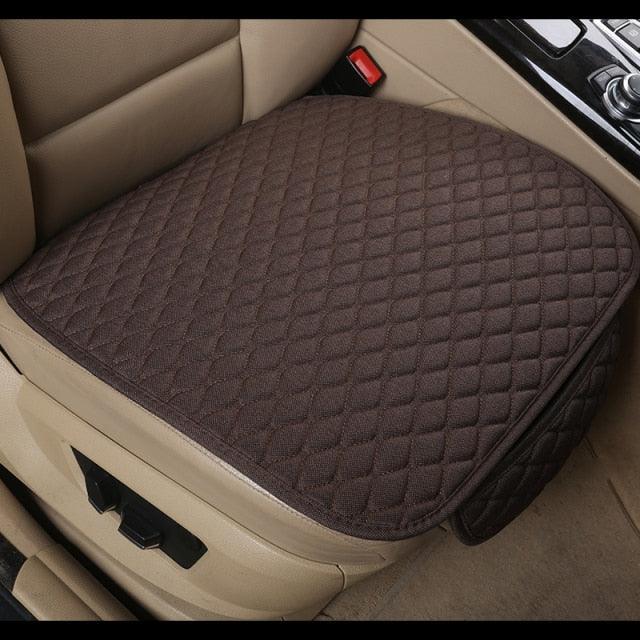 Flax Car Seat Cover Front Rear Linen Fabric Cushion Breathable Protector Mat Pad Universal Auto Interior Styling Truck  Car Seat Cushion Breathable Comfort Universal for Most Vehicles Automotive Interior Seat Protector Without Binding Pad Linen Mat Car In