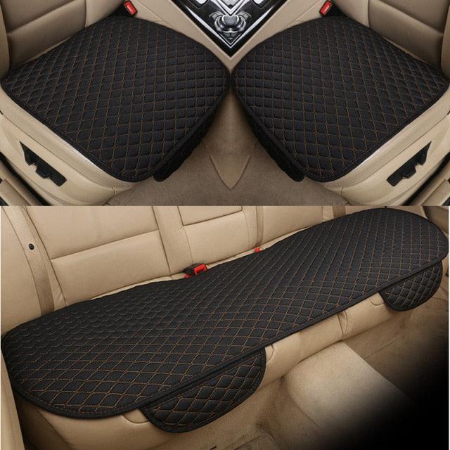 Flax Car Seat Cover Front Rear Linen Fabric Cushion Breathable Protector Mat Pad Universal Auto Interior Styling Truck  Car Seat Cushion Breathable Comfort Universal for Most Vehicles Automotive Interior Seat Protector Without Binding Pad Linen Mat Car In