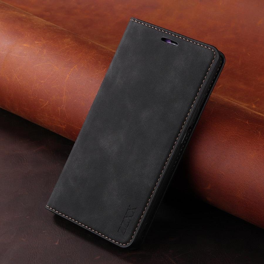 Flip Leather RFID Blocking Wallet Case For Xiaomi Redmi Note 11 10 9 8 7 10C 10A 9 9A 9C 9T 8 Xiaomi Poco X3 X4 NFC M3 M4 Pro F3 Magnetic Leather Wallet Card Slots Phone Case Flip Bumper Protective Cover