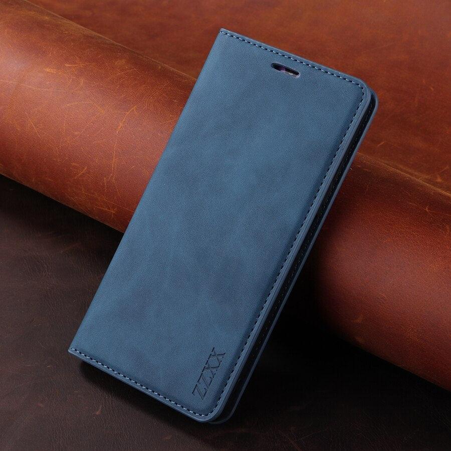 Flip Leather RFID Blocking Wallet Case For Xiaomi Redmi Note 11 10 9 8 7 10C 10A 9 9A 9C 9T 8 Xiaomi Poco X3 X4 NFC M3 M4 Pro F3 Magnetic Leather Wallet Card Slots Phone Case Flip Bumper Protective Cover