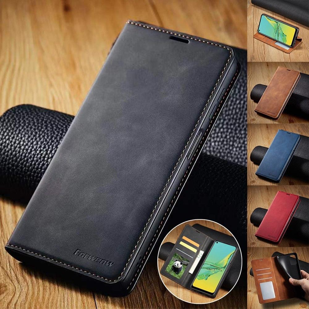 Flip Magnetic Wallet Cover Case Bottom Case with Card Slot Phone Cover Leather Case for Xiaomi Redmi Note 11S 11T 12T 10S 10 9S 8 Pro Flip Cover Poco M4 M3 X4 X3 Pro NFC 5G M5s F3 Redmi 9A 9C 9T 10C