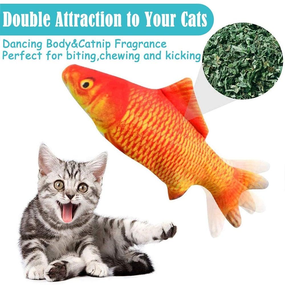 Floppy Fish Cat Toy Moving Fish Toy for Cats Interactive Flopping Cat Kicker Fish Toy Dancing Wiggle Fish Catnip Toys Fun Toy for Cat Exercise - STEVVEX Pet - 126, animal toys, cat accessories, cat fun tools, cat playing tools, cat playing toy, cat tools, cat toy, cats tools, funny playing cats toys, kiten playing gadgets, kiten playing toys, kitten accessories, kitten soft toys, kitten toys, playing cat toy, playing toy, playing toys for cats - Stevvex.com