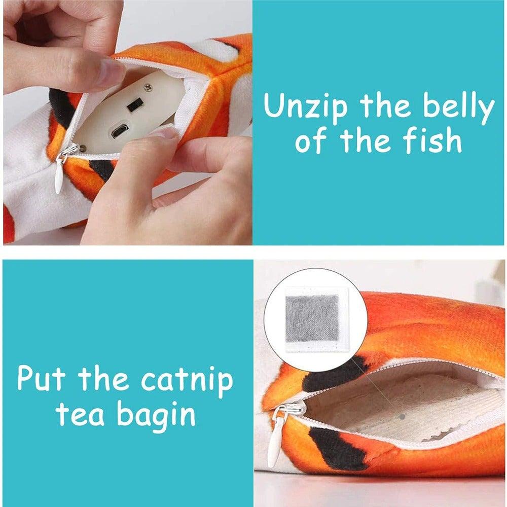 Floppy Fish Cat Toy Moving Fish Toy for Cats Interactive Flopping Cat Kicker Fish Toy Dancing Wiggle Fish Catnip Toys Fun Toy for Cat Exercise - STEVVEX Pet - 126, animal toys, cat accessories, cat fun tools, cat playing tools, cat playing toy, cat tools, cat toy, cats tools, funny playing cats toys, kiten playing gadgets, kiten playing toys, kitten accessories, kitten soft toys, kitten toys, playing cat toy, playing toy, playing toys for cats - Stevvex.com