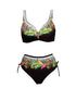 Floral High-Waist Bikini Sets Push Up Swimsuit Summer Two Pieces Swimwear Women Plus Size Two 2 Piece Bikini Sets Push Up Swimsuit Separates Tops Bottoms Swimwear Bathing Suit Women Plus Size Bathing Suits