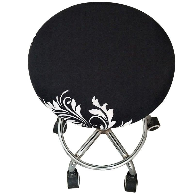 Floral Printed Round Chair Cover Bar Stool Elastic Seat Cover Home Chair Slipcover Anti-dirty Case Removable Chair Protector Stretch Round Bar Stool Covers Washable Stool Cushion Slipcover Elastic Bar Chair Covers