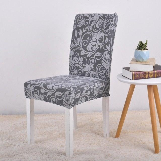 Floral Printing Chair Cover Elastic Anti-dirty Stretch Removable Hotel Banquet Kitchen Seat Case Washable Dining Chair Covering Washable Chair Seat Covers Protector for Dining Room Universal Spandex Solid Chair Slip Covers