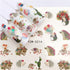 Flower Animal Designs Water Transfer Sticker Nail Art Decals Fashion Wraps Tips Manicure Tools Nail Watermark Decals iridescent Decoration Nail Self-Adhesive Decals Nail Stickers Water Transfer Fresh Nail Decals for Nail Art