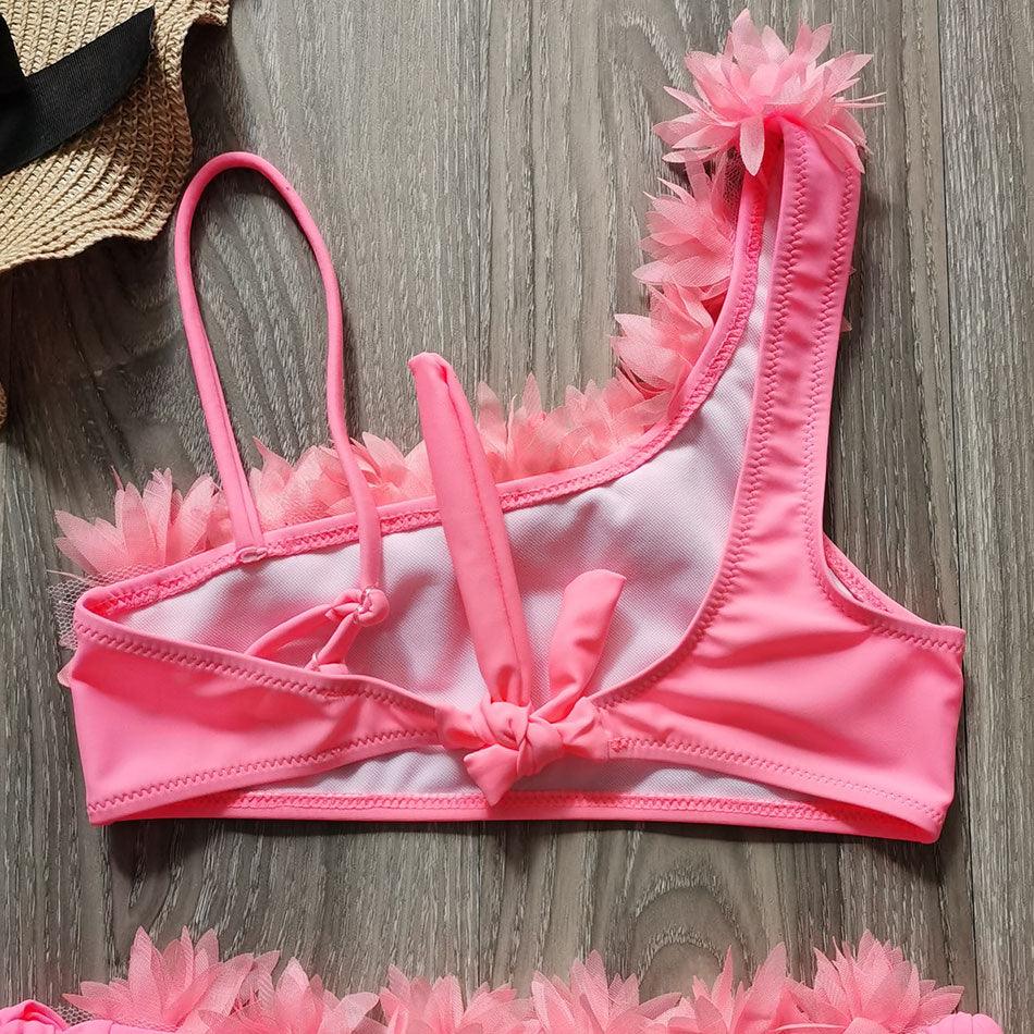 Flower Girl Swimsuit Ruffle Women Swimwear Kids Children Toddler Bikini Bathing Suit Beachwear Sets Kids Two Piece Children's Swimwear Toddler Girl Bikini Little Girls Cute Princess Pink Bathing Suit Summer Beachwear