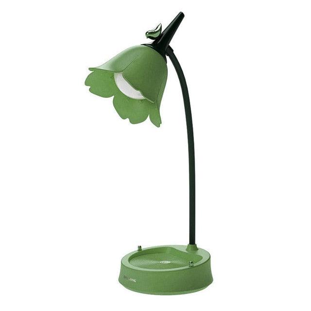 Flower LED Desk Lamp Student Bedroom Night Lamp Lighting Touch Reading Bedside Lamp Eye Protection Night Lights Table Lamp Light Cute Study Lamps for Bedroom Décor