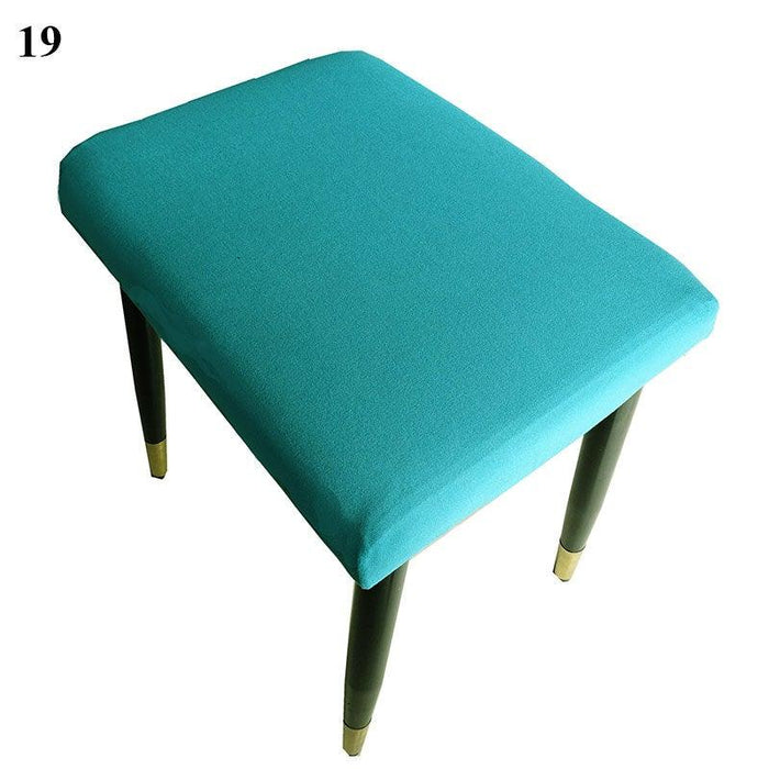 Flower Printed Seat Protector Square Stool Chair Cover Removable Dustproof Elastic Stool Covers For Bedroom Kitchen Square Stool Stool Covers Breathable Chair Seat Slipcover Barstool Cover for Rectangle Stools