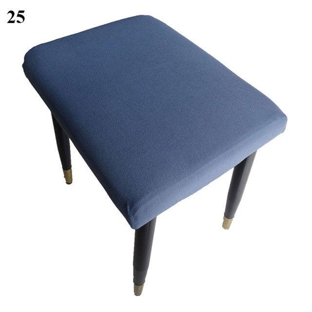 Flower Printed Seat Protector Square Stool Chair Cover Removable Dustproof Elastic Stool Covers For Bedroom Kitchen Square Stool Stool Covers Breathable Chair Seat Slipcover Barstool Cover for Rectangle Stools