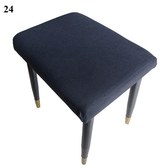 Flower Printed Seat Protector Square Stool Chair Cover Removable Dustproof Elastic Stool Covers For Bedroom Kitchen Square Stool Stool Covers Breathable Chair Seat Slipcover Barstool Cover for Rectangle Stools