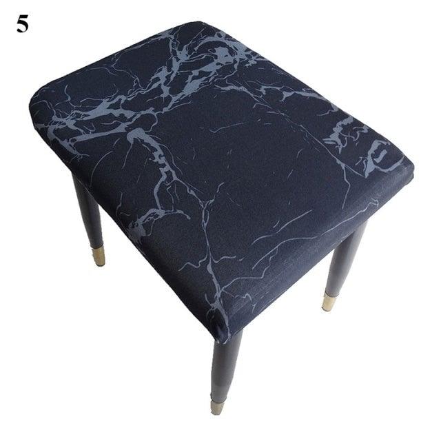 Flower Printed Seat Protector Square Stool Chair Cover Removable Dustproof Elastic Stool Covers For Bedroom Kitchen Square Stool Stool Covers Breathable Chair Seat Slipcover Barstool Cover for Rectangle Stools