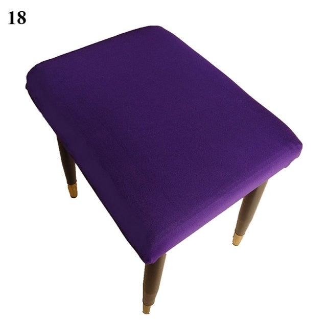 Flower Printed Seat Protector Square Stool Chair Cover Removable Dustproof Elastic Stool Covers For Bedroom Kitchen Square Stool Stool Covers Breathable Chair Seat Slipcover Barstool Cover for Rectangle Stools