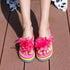 Flowers Slippers Summer Flip Flops Womans Platform Shoes Slide Heel Thick Beach Shower Slippers Quick Drying Pool Slides Beach Sandals Open Toe Indoor House Slippers