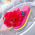 Flowers Slippers Summer Flip Flops Womans Platform Shoes Slide Heel Thick Beach Shower Slippers Quick Drying Pool Slides Beach Sandals Open Toe Indoor House Slippers