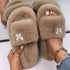 Fluffy Slippers Rhinestone Butterfly Faux Fur Slides Women Sandals Platform Flip Flops Crystal Indoor Slippers Faux Fur Slippers Comfy Open Toe Two Slides Lining And Rubber Sole