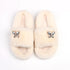 Fluffy Slippers Rhinestone Butterfly Faux Fur Slides Women Sandals Platform Flip Flops Crystal Indoor Slippers Faux Fur Slippers Comfy Open Toe Two Slides Lining And Rubber Sole