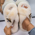 Fluffy Slippers Rhinestone Butterfly Faux Fur Slides Women Sandals Platform Flip Flops Crystal Indoor Slippers Faux Fur Slippers Comfy Open Toe Two Slides Lining And Rubber Sole