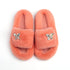 Fluffy Slippers Rhinestone Butterfly Faux Fur Slides Women Sandals Platform Flip Flops Crystal Indoor Slippers Faux Fur Slippers Comfy Open Toe Two Slides Lining And Rubber Sole