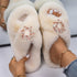 Fluffy Slippers Rhinestone Butterfly Faux Fur Slides Women Sandals Platform Flip Flops Crystal Indoor Slippers Faux Fur Slippers Comfy Open Toe Two Slides Lining And Rubber Sole