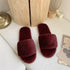 Fluffy Slippers Women Cozy Faux Fur Cross Indoor Floor Slides Flat Soft Furry Shoes Fluffy Furry Fur Slippers Flip Flop Open Toe Cozy House Memory Foam Sandals Slides Soft Flat Comfy Slippers