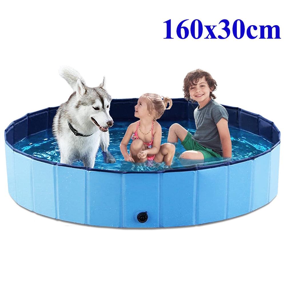 Foldable Dog Pools Pet Bathtub Portable Folding Bathtub Swimming Bath Pond Kids Dog Swimming Pool Baths For Large Dogs Puppy Foldable Pet Pool Bathing Tub Collapsible Dog Pet Pool Bathing Tub