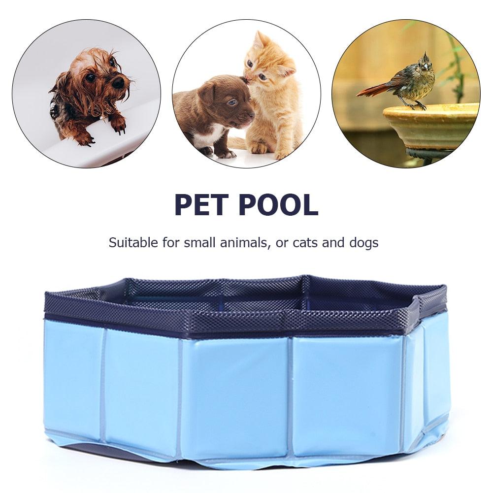 Foldable Dog Swimming Pool Pet Bath Swimming Tub Bathtub Outdoor  Pet Swimming Pool Collapsible Bathing Pool for Dogs Cats Kids PVC Collapsible Pool for Small Dogs Cats